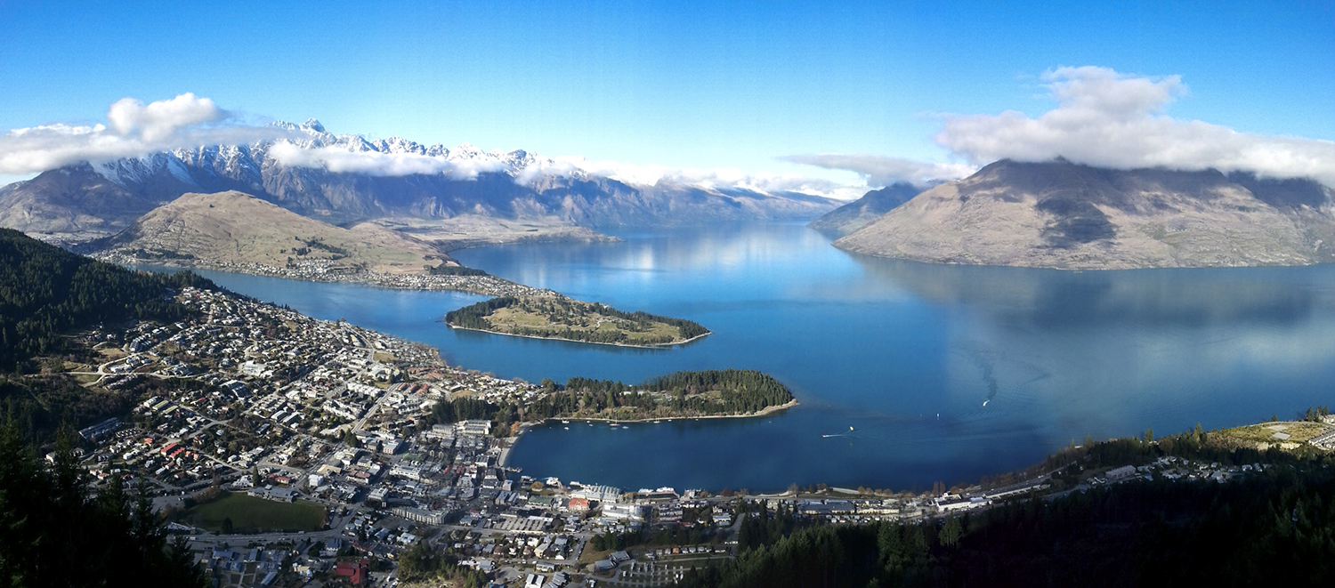Aerial view of Queenstown NZ