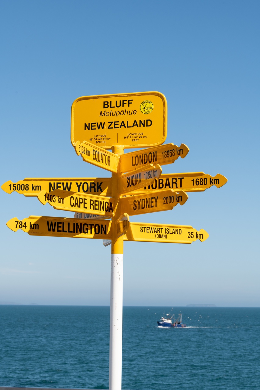 Stewart Island-Bluff-Dunedin 228 km | 141,6mi, 3 Stunden Fahrtzeit