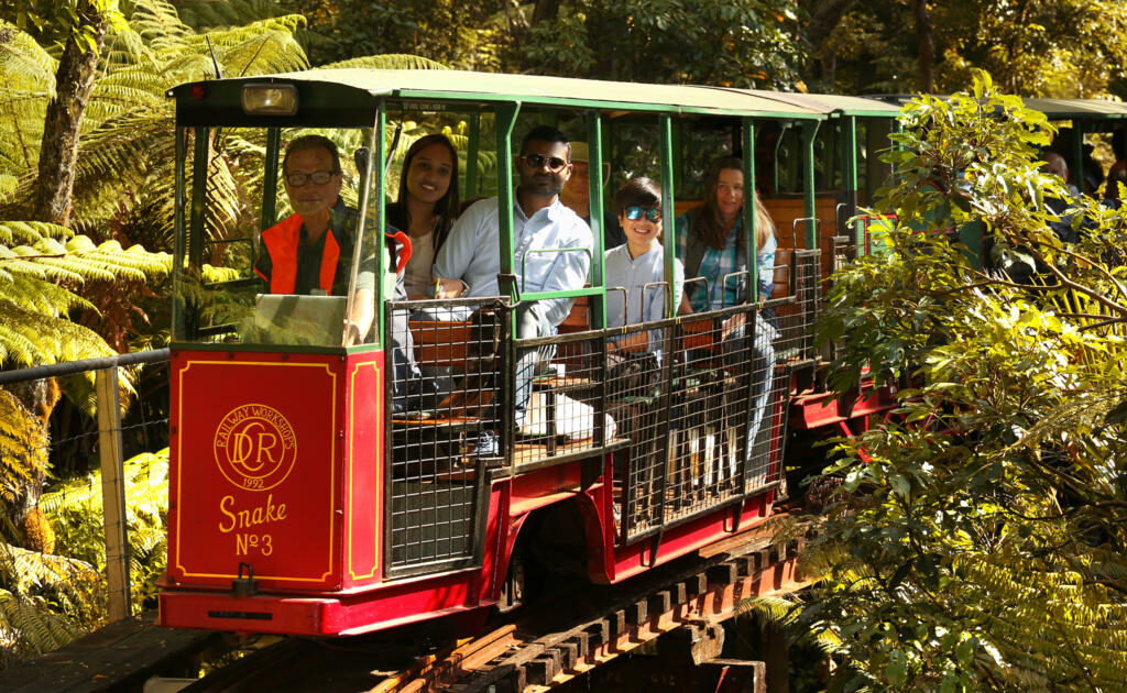 Passengers on Driving Creek Railway