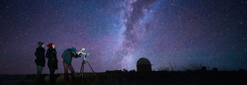View of the sky from Mt John Observatory in the Mackenzie Country dark Sky Reserve